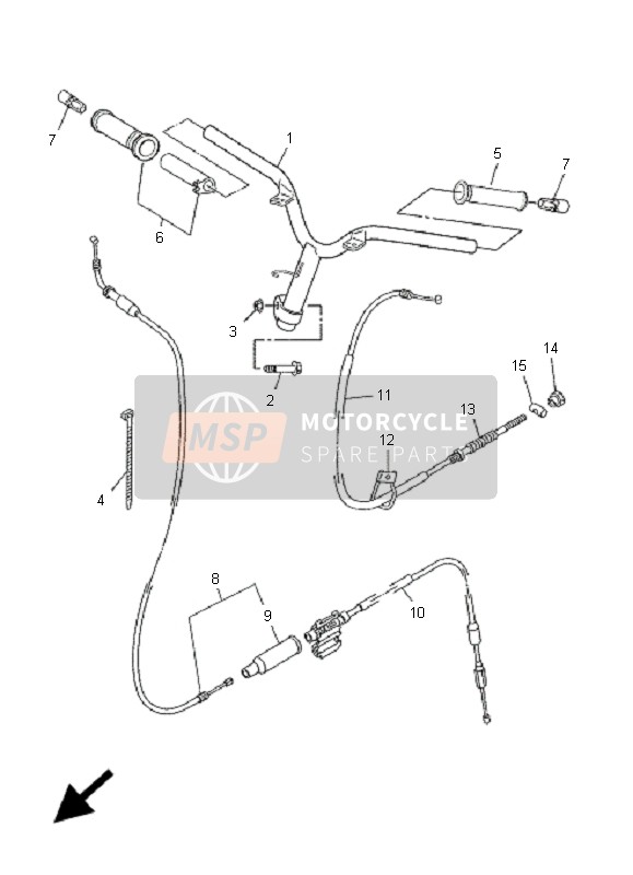 Yamaha CS50-LC JOGR 2005 Steering Handle & Cable for a 2005 Yamaha CS50-LC JOGR